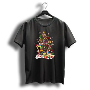 Mickey And Friends Christmas Tree With Donald Goofy And Disney Decorations T Shirt