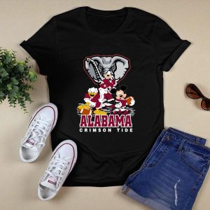 Mickey Donald Goofy Alabama Crimson Tide Shirt