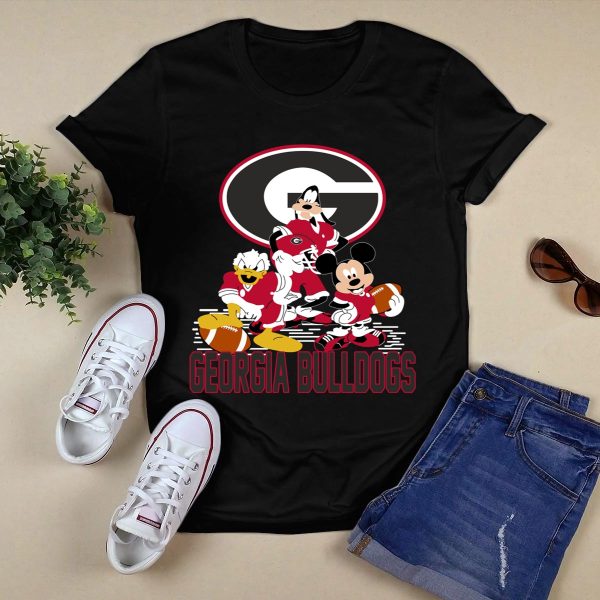 Mickey Donald Goofy Georgia Bulldogs Shirt 1