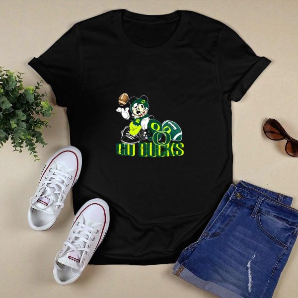 Mickey Mouse Oregon Ducks Football Go Ducks T Shirt 1