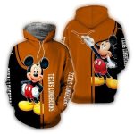 Mickey Mouse Paints Logo Texas Longhorns All Over Print Hoodie