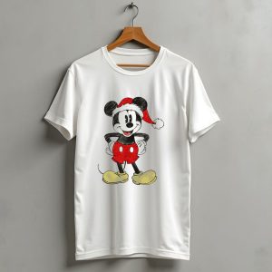 Mickey Mouse Santa Hat Christmas Disney T Shirt