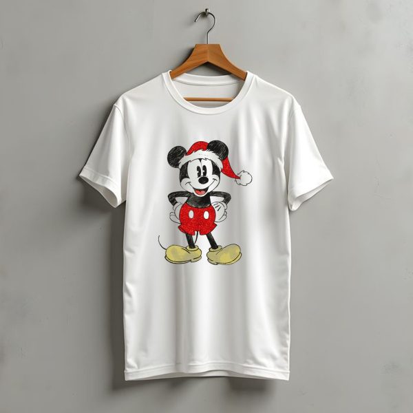 Mickey Mouse Santa Hat Christmas Disney T Shirt t shirt 1