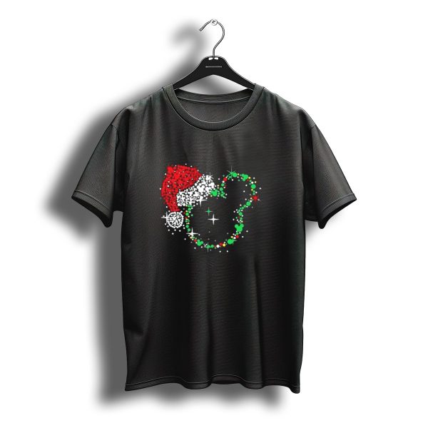 Mickey Mouse Santa Hat Christmas Lights Disney T Shirt t shirt 1