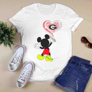 Mickey Ncaa Georgia Bulldogs Heart T Shirt