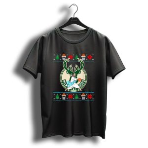 Milwaukee Bucks Jesus Basketball Christmas Ugly T-Shirt