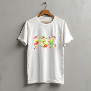 Minion Christmas Merry Celebration With Santa Hats And Wine T-Shirt