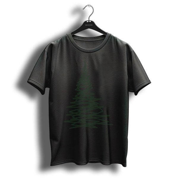 Modern Christmas Tree Abstract Green Geometric Zigzag T Shirt 1 t shirt 1
