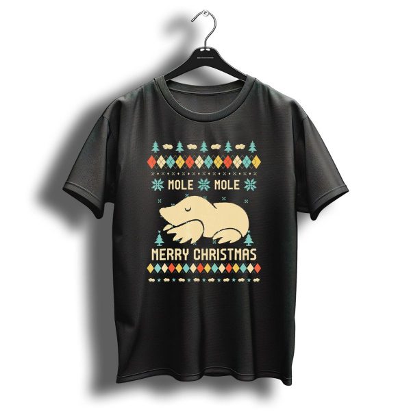 Mole Mole Merry Christmas Festive T Shirt 1 t shirt 1