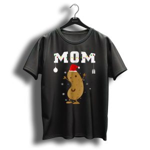 Mom Christmas Potato With Santa Hat And Holiday Decorations T Shirt