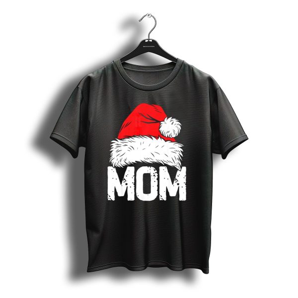 Mom Christmas Santa Hat Family Match T Shirt t shirt 1