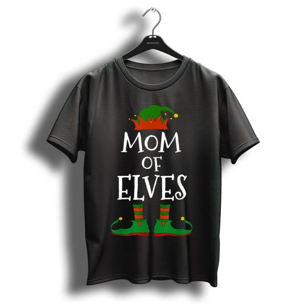 Mom Of Elves Funny Elf Christmas Matching Mama Holiday Humor T Shirt 1 t shirt 1