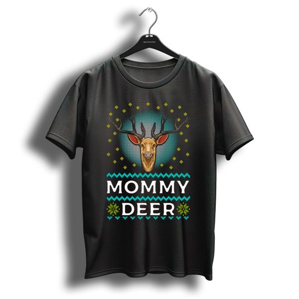 Mommy Deer Christmas Knit T Shirt 1 t shirt 1