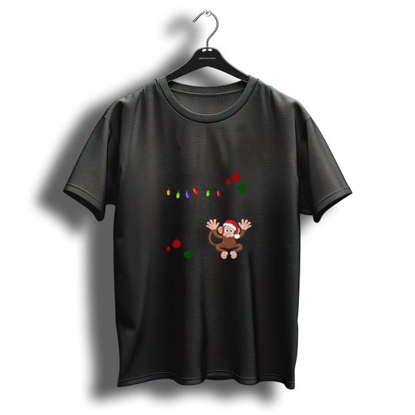 Monkey Around The Christmas Tree Lights T Shirt 1 t shirt 1