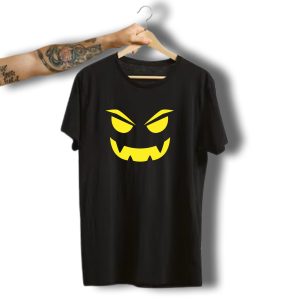 Monster Creature Halloween Pumpkin Head Face T-Shirt