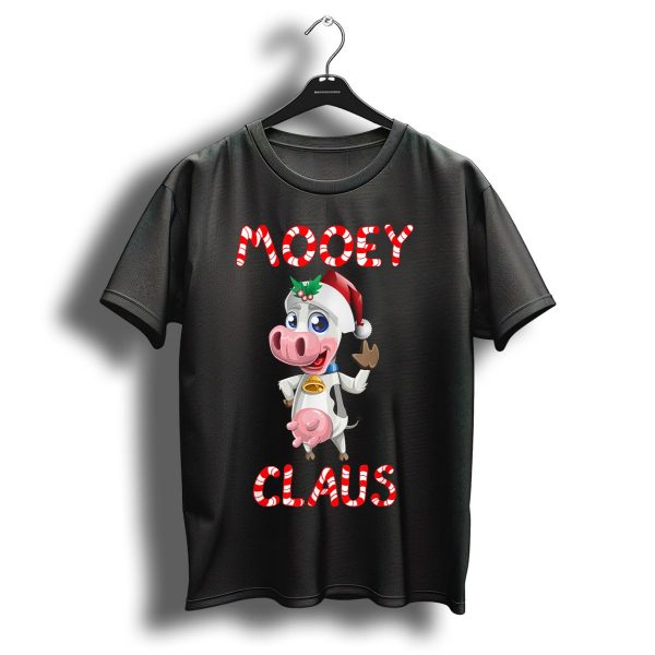 Mooey Claus Christmas Cow Claus Farmers Cattle Pet Farm T Shirt 1 t shirt 1