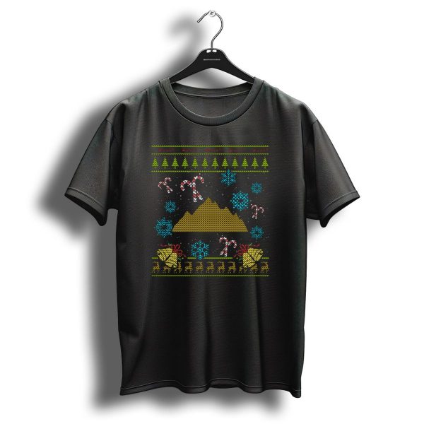Mountains Christmas Ugly Hiking Snowflakes Candy Canes Reindeer Trees T Shirt 1 t shirt 1