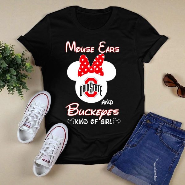 Mouse Ears And Ohio State Buckeyes Kind Of Girl T Shirt Black 1