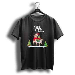 Mr Llama Festive Christmas Trees Snowflakes Holiday Cheer T Shirt