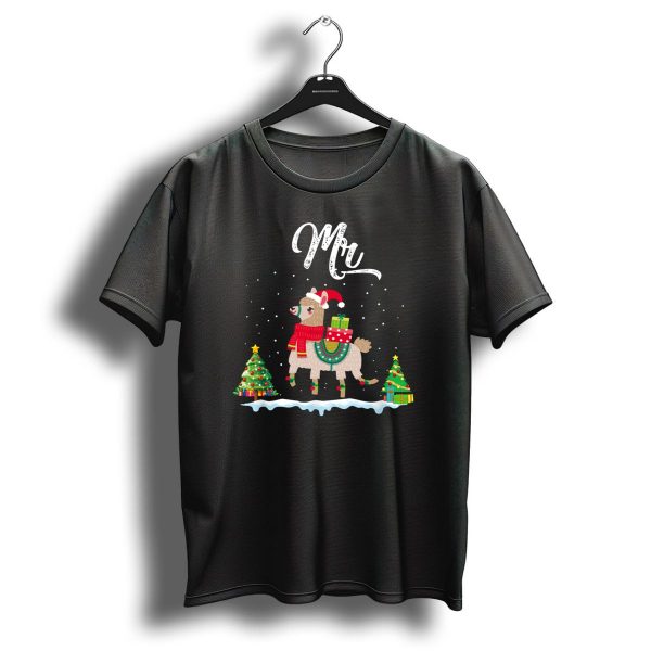 Mr Llama Festive Christmas Trees Snowflakes Holiday Cheer T Shirt 1 t shirt 1