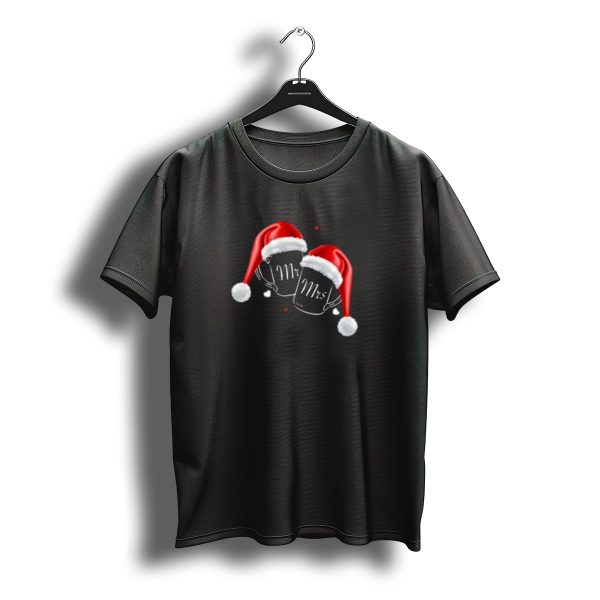 Mr Mrs Santa Hats Festive Christmas T Shirt t shirt 1