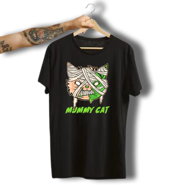 Mummy Cat Zombie Halloween Kids Animal T Shirt t shirt 1