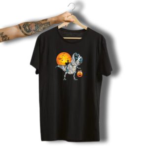 Mummy Dinosaur Halloween Pumpkin Trick Or Treat T-Shirt