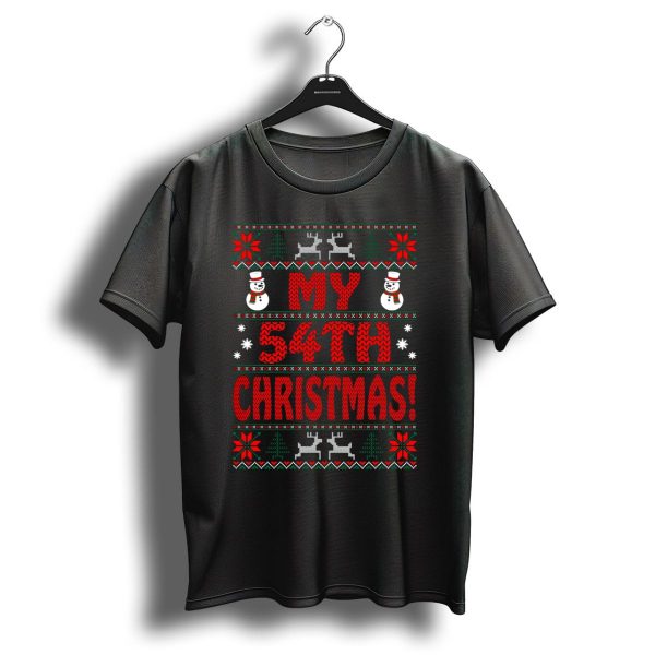My 54Th Christmas Snowmen Reindeer Festive T Shirt 1 t shirt 1