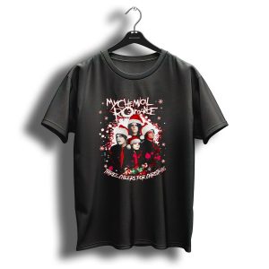 My Chemical Romance Three Cheers For Christmas Santa Hats T Shirt