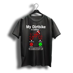 My Dirt Bike Is Calling Remind Me Decline Accept And I Must Go Christmas Santa Hat T-Shirt