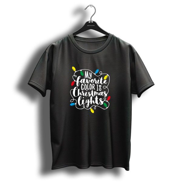 My Favorite Color Is Christmas Lights Multicolored String Lightbulbs T Shirt 1 t shirt 1