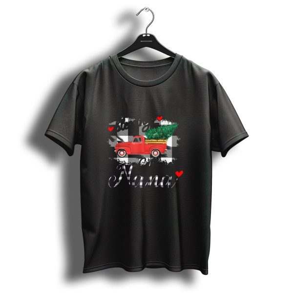 My Greatest Blessings Call Me Nana Red Truck Christmas Tree Buffalo Plaid Hearts T Shirt 1 t shirt 1