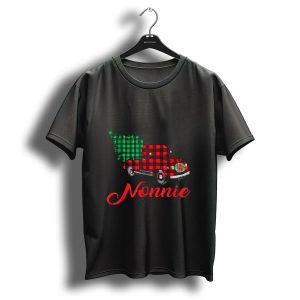 My Greatest Blessings Call Me Nonnie Plaid Truck Christmas Holiday T Shirt