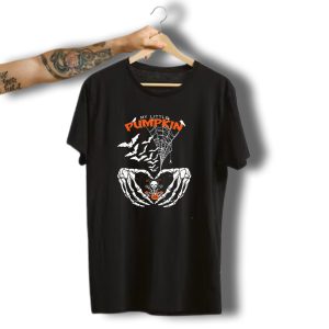 My Little Pumpkin Skeleton Halloween Bats Web T-Shirt