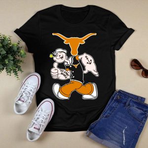 My Story Designs Texas Longhorns Popeye Anchored Thumbs Up T-Shirt