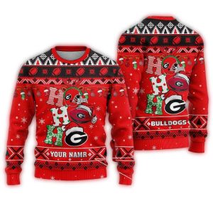 Georgia Bulldogs Ugly Sweater Custom Name Wool Sweater