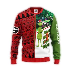 Georgia Bulldogs Ugly Sweater Grinch Scooby Doo Ugly Christmas Sweater