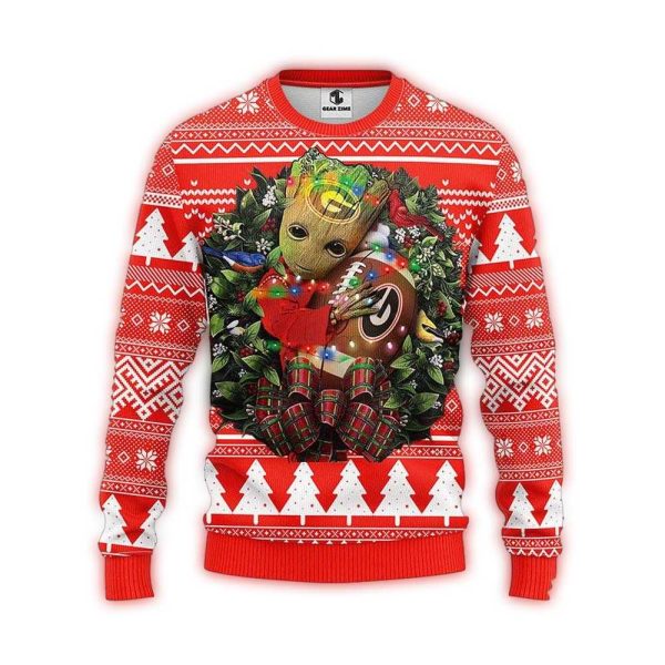 NCAA Georgia Bulldogs Ugly Sweater Groot Christmas Sweater 1