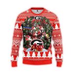 Georgia Bulldogs Ugly Sweater Tree Ugly Christmas Fleece Sweater
