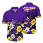 Lsu Tigers Flower Tropical Summer Beach Hawaiian Shirt