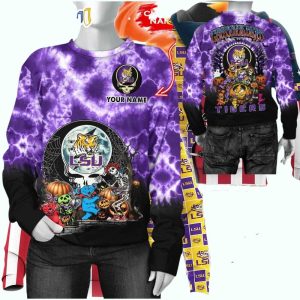 Personalized Lsu Tigers Grateful Dead Football Halloween All Over Print Sweatshirt