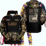 Personalized Lsu Tigers Sporty Camo Hunting Style All Over Print Hoodie