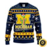 Michigan Wolverines Christmas Funny Grinch Gift For Football Ugly Sweater