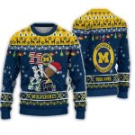 Michigan Wolverines Football Ho Ho Ho Ugly Christmas Sweater