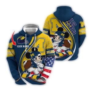 Ncaa Michigan Wolverines Hoodie Mickey Mouse 100 Year Anniversary Lv Pz0R1Mta