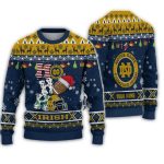 Notre Dame Fighting Irish Football Ho Ho Ho Ugly Christmas Sweater