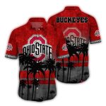 Ohio State Buckeyes Palm Tree Tropical Summer Beach Hawaiian Shirt