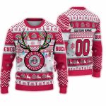 Personalized Ohio State Buckeyes Reindeer Light Ugly Christmas Sweater