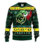 Grinch Hold Logo Oregon Ducks Christmas Ugly Sweater