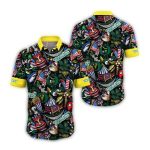 Oregon Ducks Flower Tiki Floral Summer Vibes Hawaiian Shirt